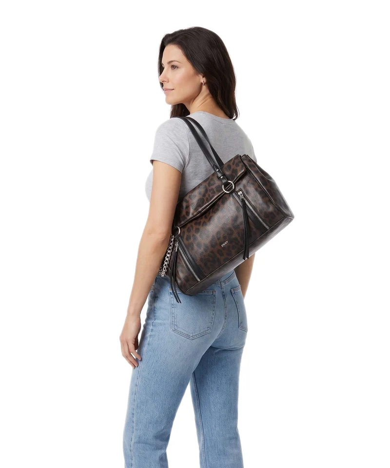 DKNY Skye Medium Cabas leopard