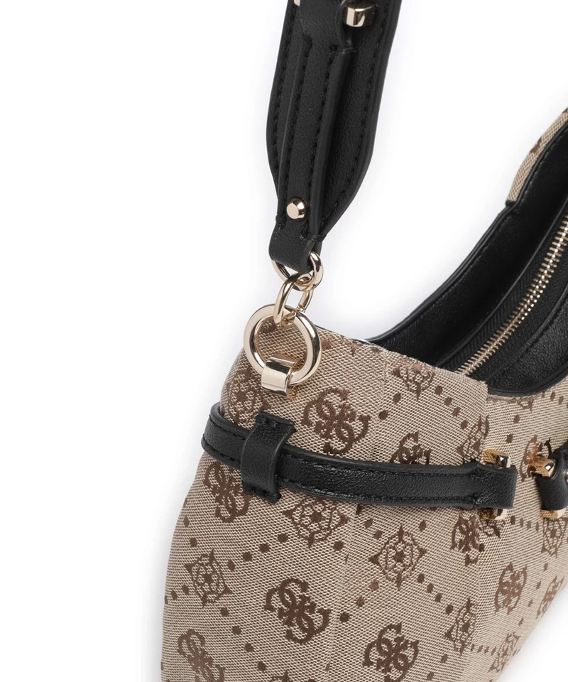 Guess Dorothy Sac porté épaule latte logo/black