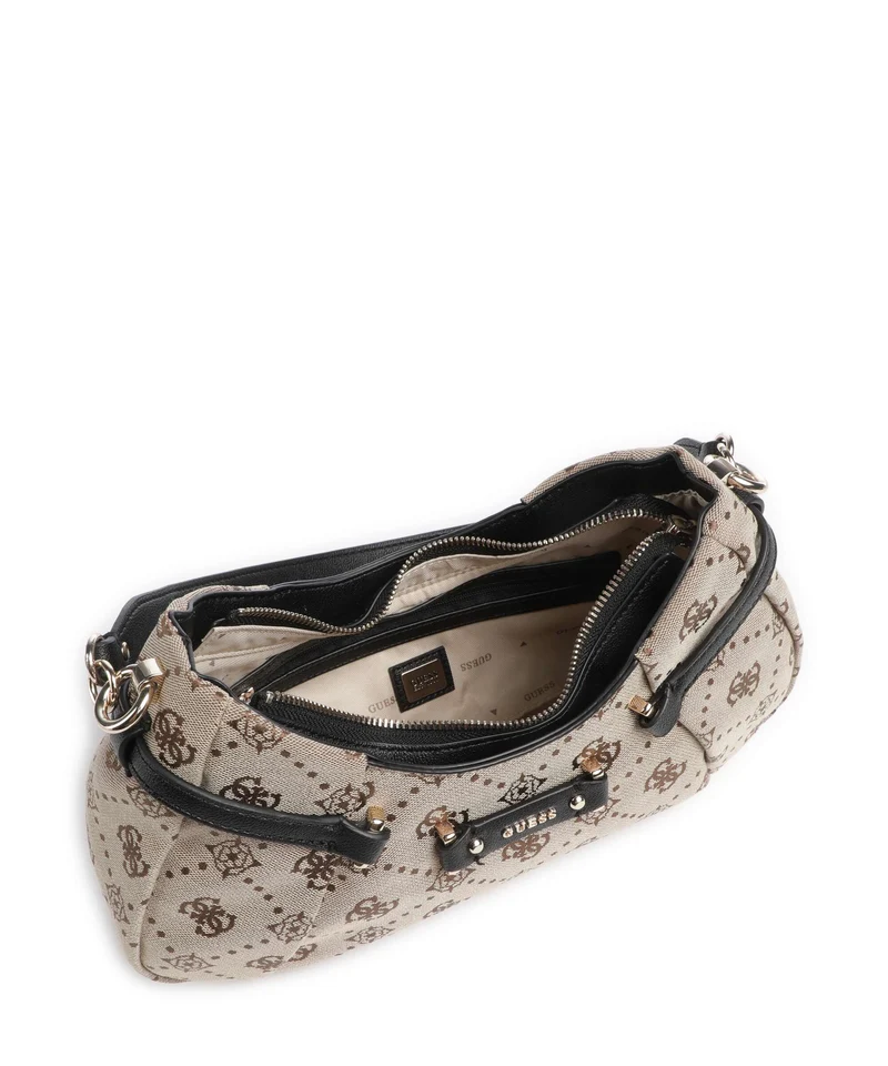 Guess Dorothy Sac porté épaule latte logo/black