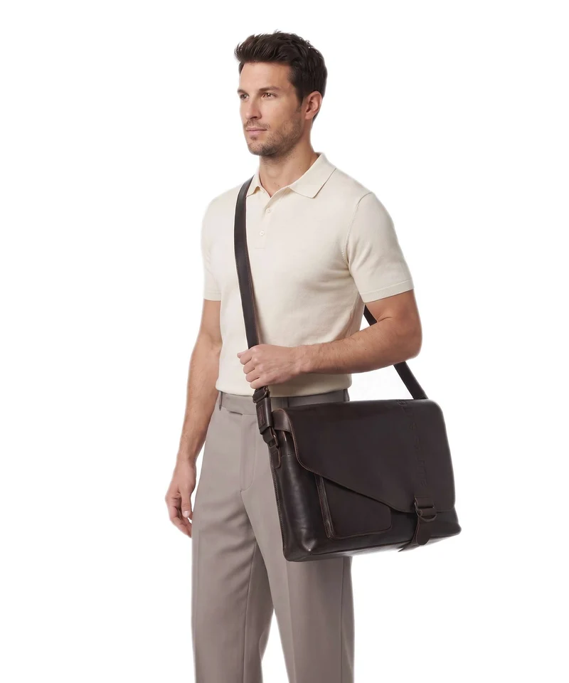 Aunts & Uncles Heritage Big Judd Sac messager dark brown