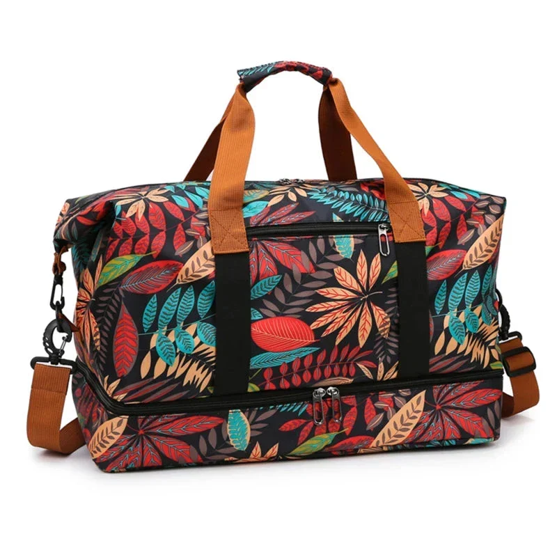 Sac de Voyage Fleuri | Tissu Imperméable et Résistant