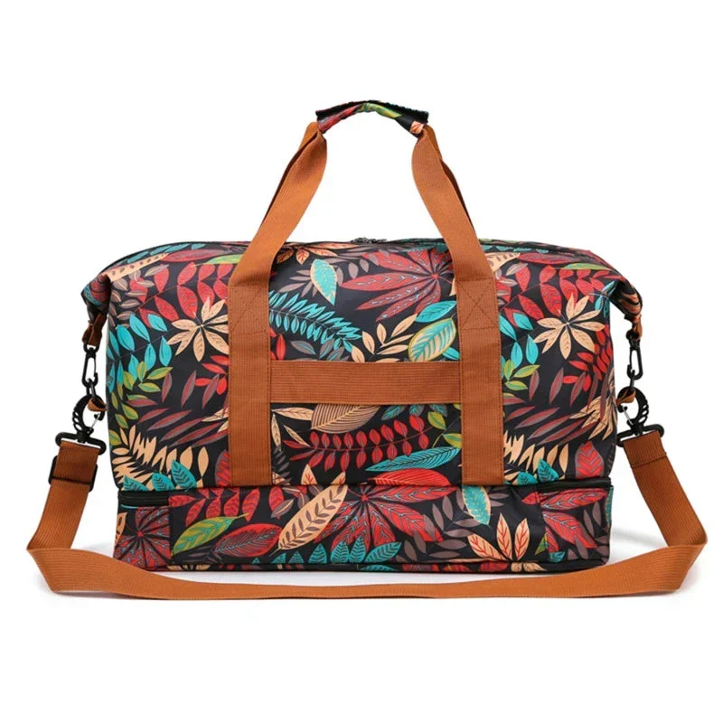 Sac de Voyage Fleuri | Tissu Imperméable et Résistant