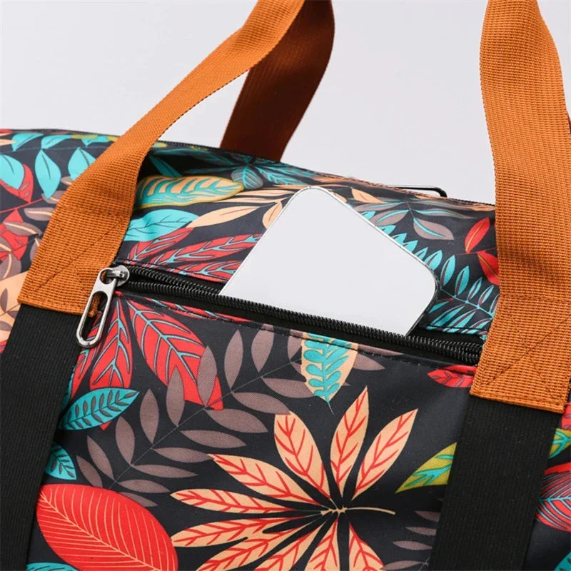 Sac de Voyage Fleuri | Tissu Imperméable et Résistant