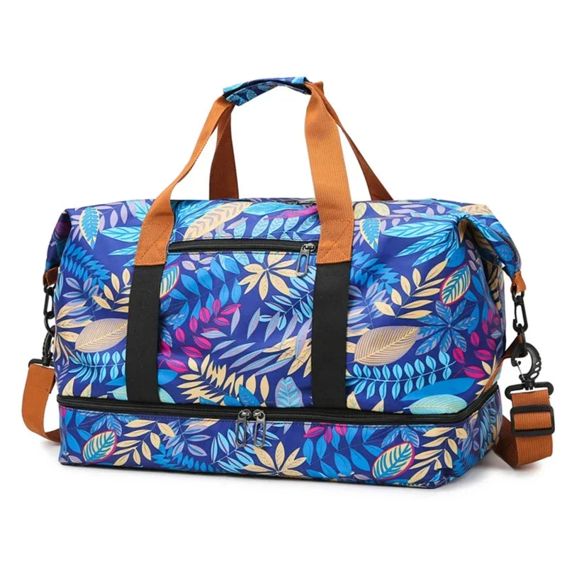 Sac de Voyage Fleuri | Tissu Imperméable et Résistant