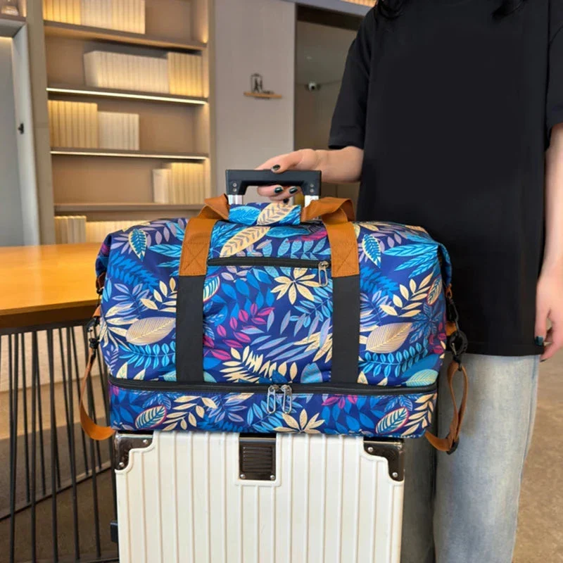 Sac de Voyage Fleuri | Tissu Imperméable et Résistant