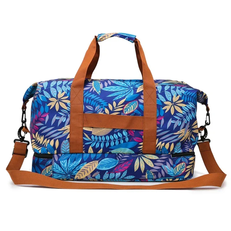 Sac de Voyage Fleuri | Tissu Imperméable et Résistant