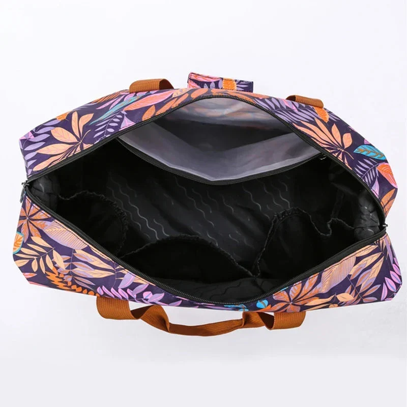Sac de Voyage Fleuri | Tissu Imperméable et Résistant
