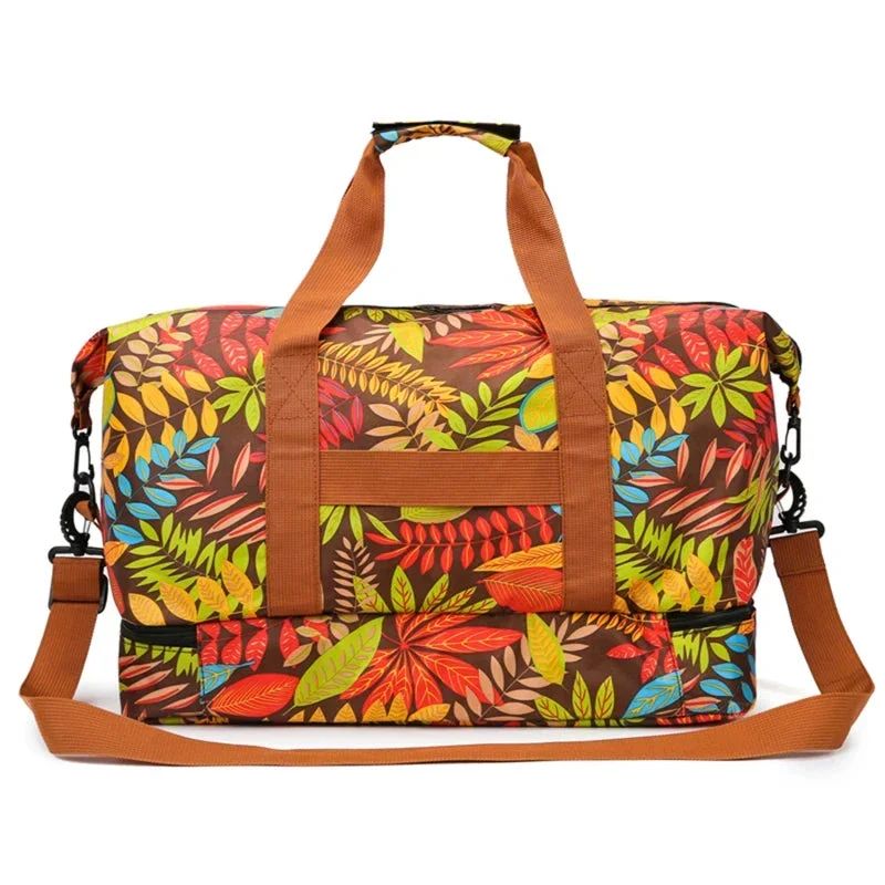 Sac de Voyage Fleuri | Tissu Imperméable et Résistant