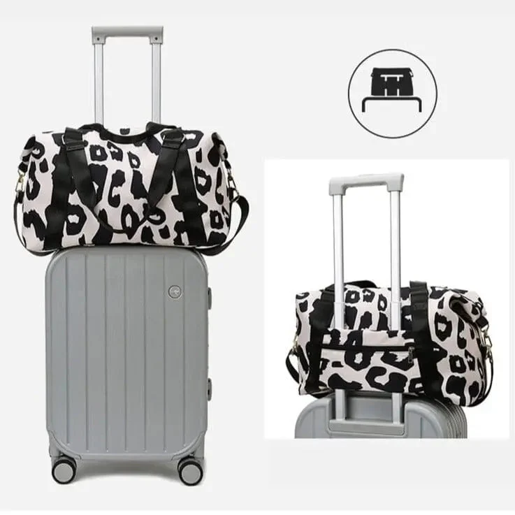 Sac de Voyage Femme Léopard | Poches Multiples Pratiques