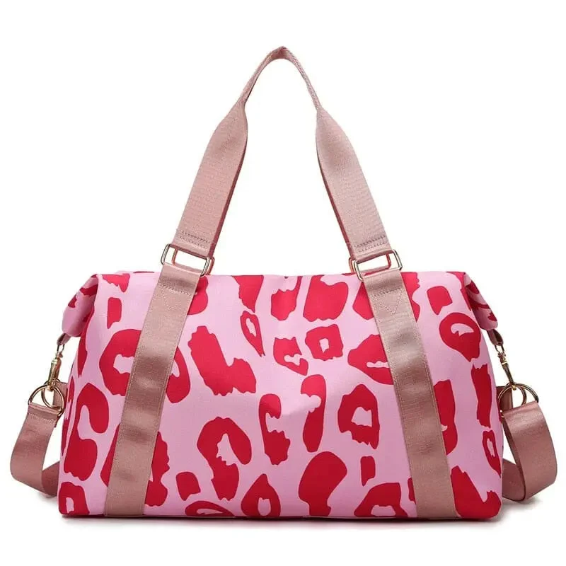 Sac de Voyage Femme Léopard | Poches Multiples Pratiques
