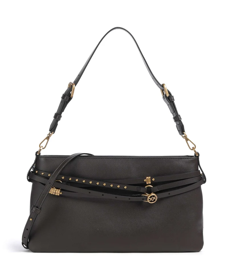 Pinko Belt Classic Sac porté épaule marrone marasca/antique gold
