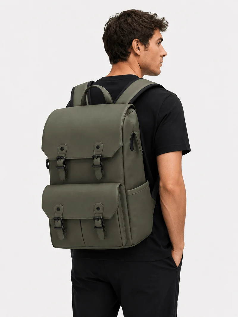 Sac À Dos Polyester Vert Photographe
