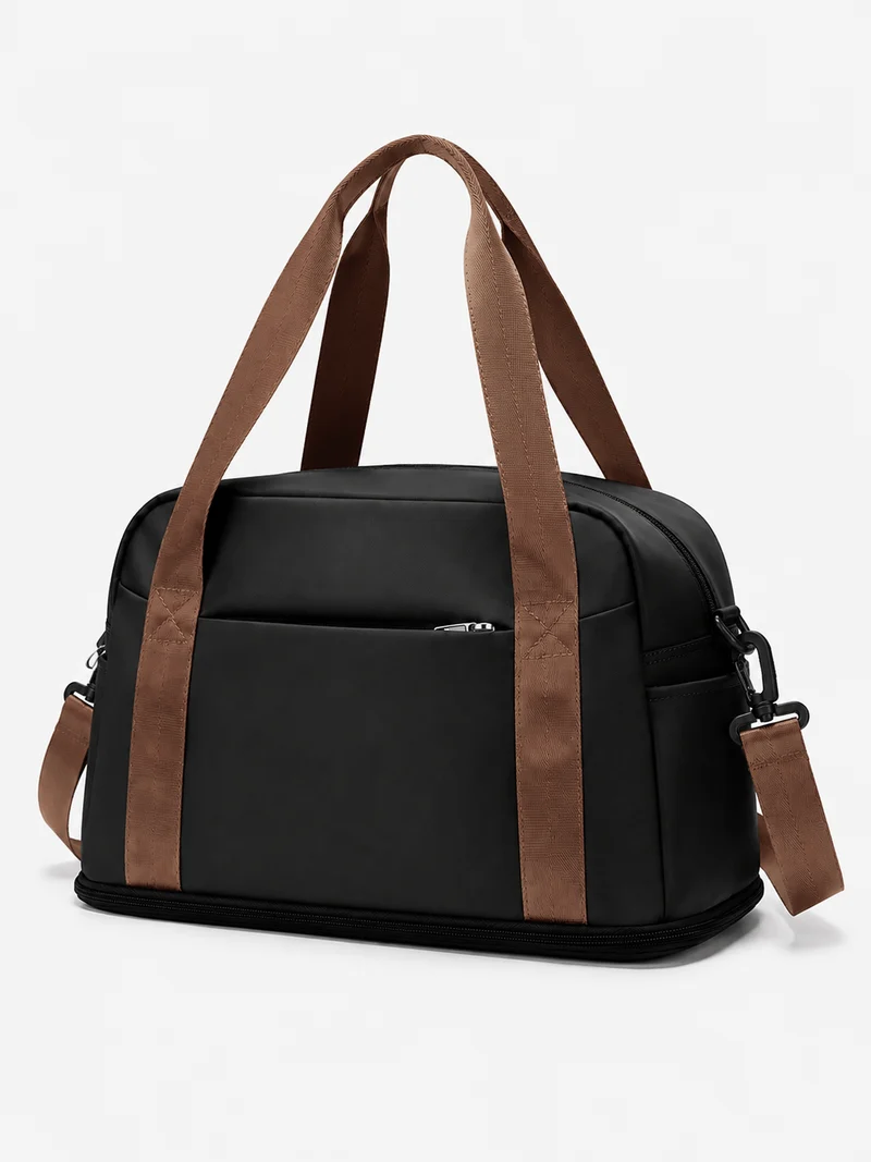 Sac polochon unisexe en nylon, bagage cabine avec poignées doubles