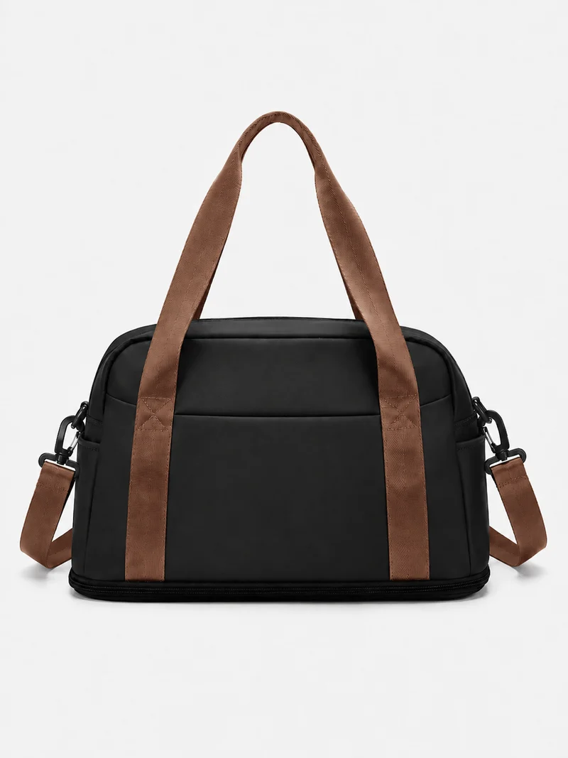 Sac polochon unisexe en nylon, bagage cabine avec poignées doubles