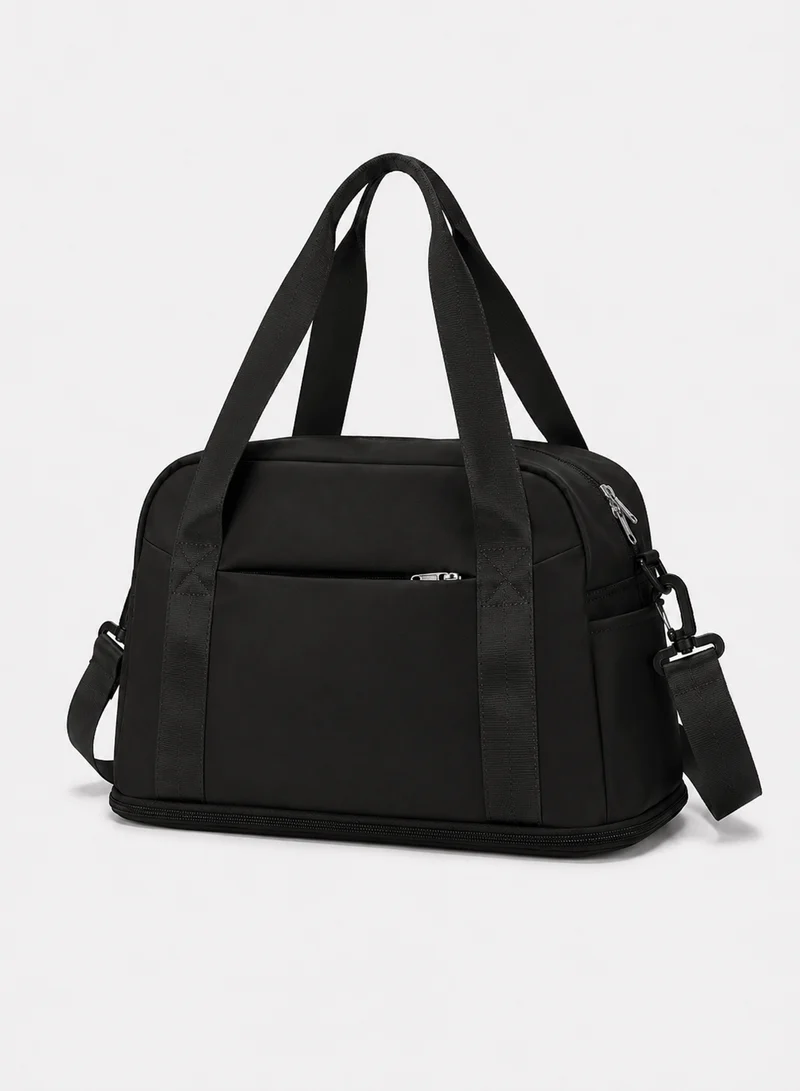Sac polochon unisexe en nylon, bagage cabine avec poignées doubles