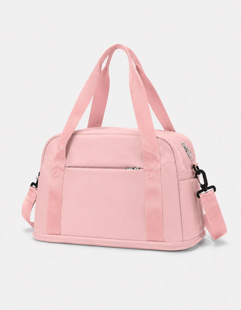 Sac polochon unisexe en nylon, bagage cabine avec poignées doubles