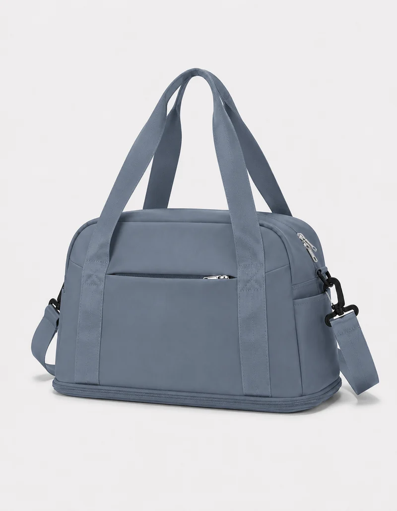 Sac polochon unisexe en nylon, bagage cabine avec poignées doubles