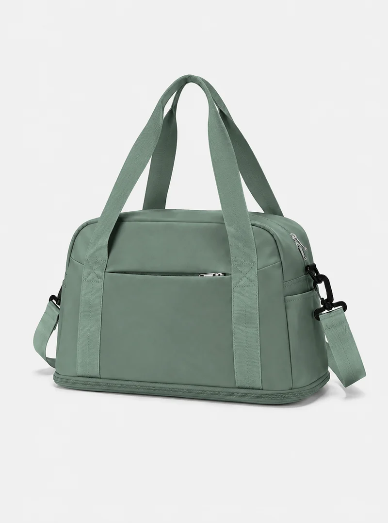 Sac polochon unisexe en nylon, bagage cabine avec poignées doubles