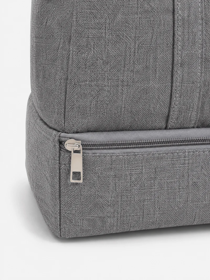 Sac de voyage femme gris en Oxford à compartiment humide et sec