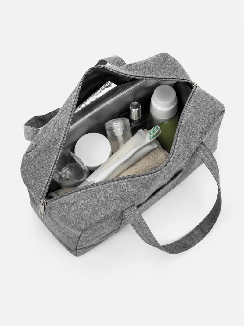 Sac de voyage femme gris en Oxford à compartiment humide et sec