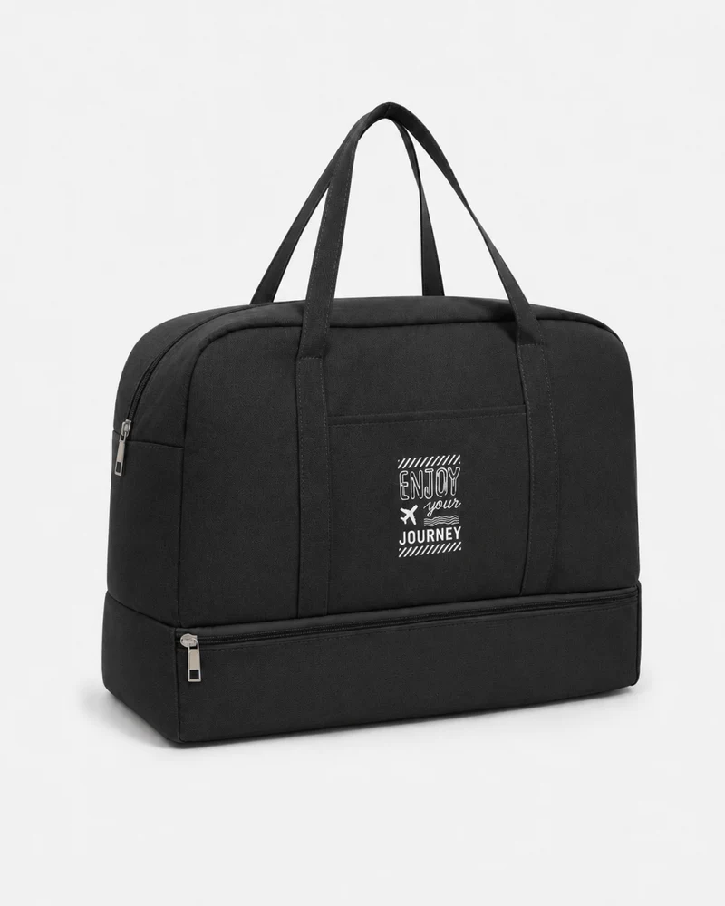 Sac de voyage femme gris en Oxford à compartiment humide et sec