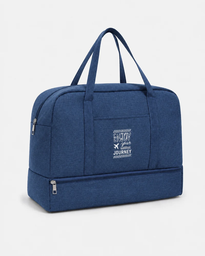 Sac de voyage femme gris en Oxford à compartiment humide et sec