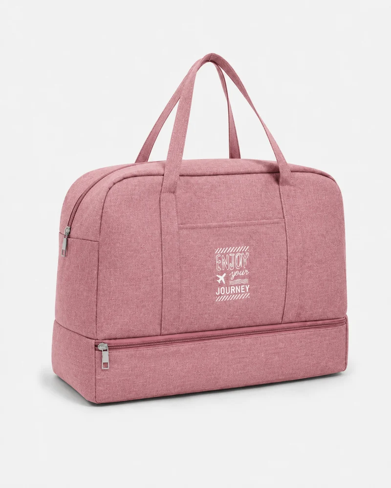 Sac de voyage femme gris en Oxford à compartiment humide et sec