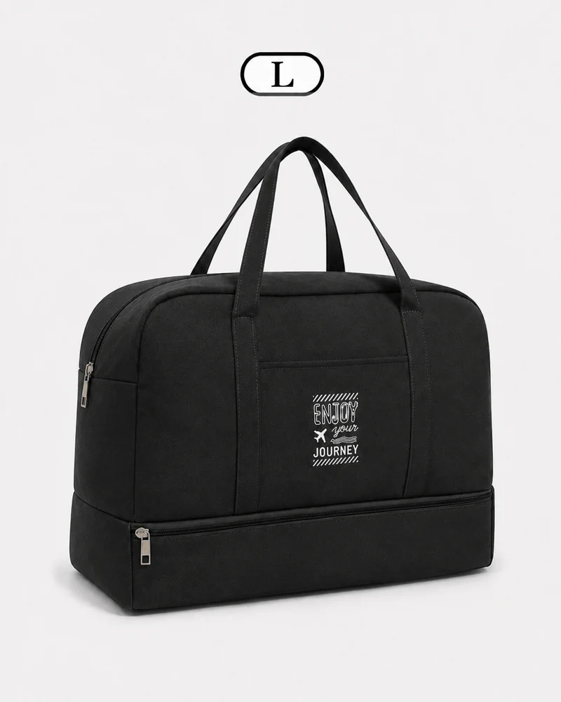 Sac de voyage femme gris en Oxford à compartiment humide et sec