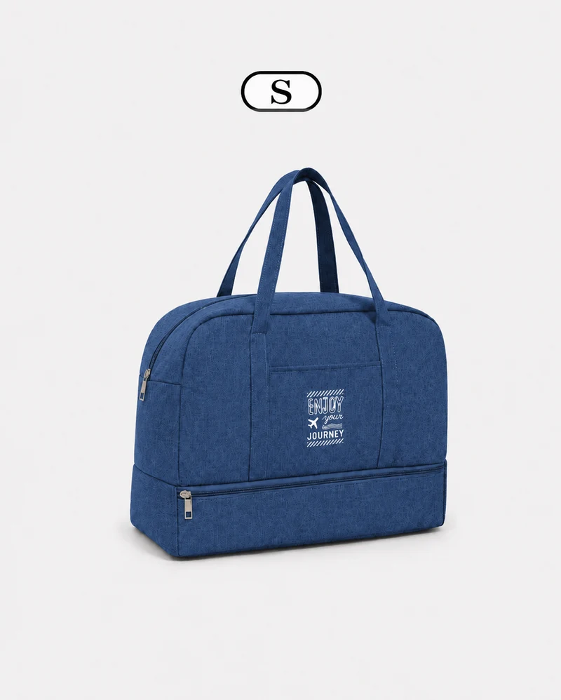 Sac de voyage femme gris en Oxford à compartiment humide et sec