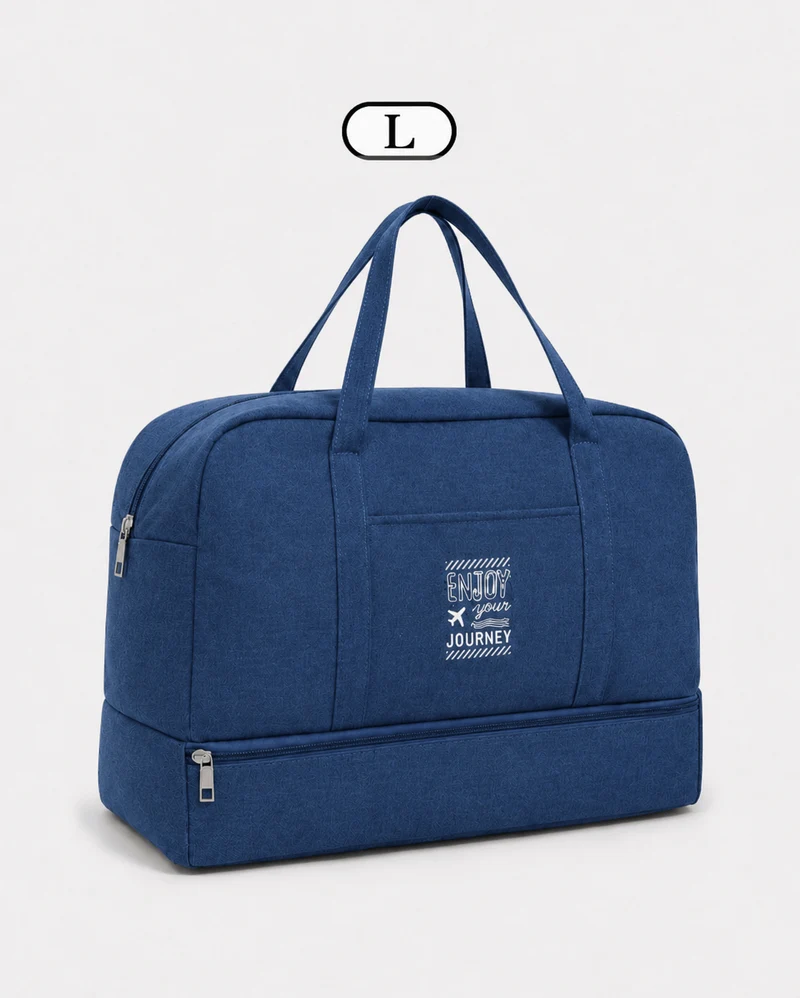 Sac de voyage femme gris en Oxford à compartiment humide et sec