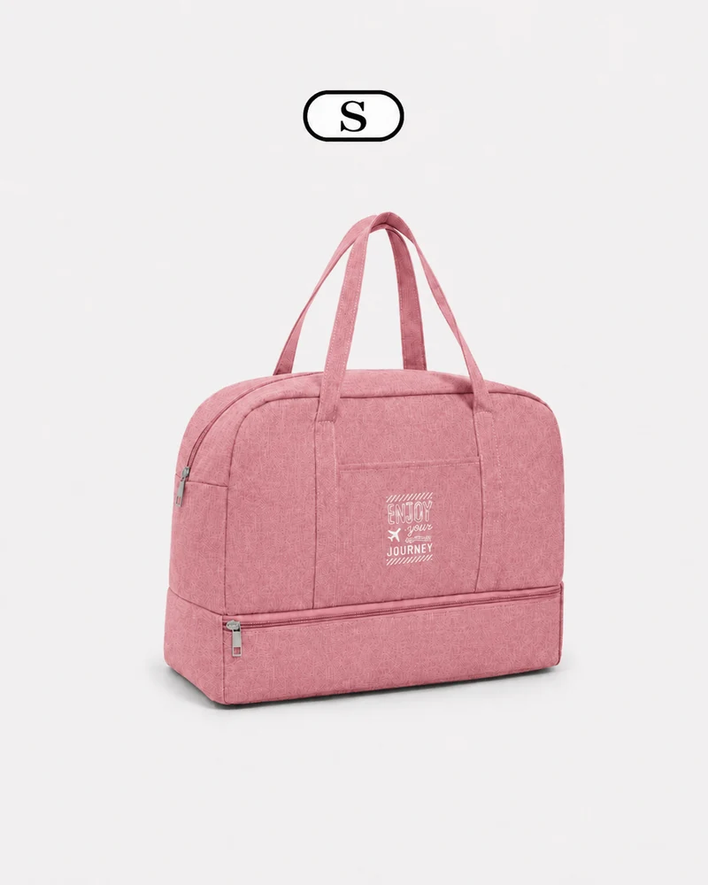 Sac de voyage femme gris en Oxford à compartiment humide et sec