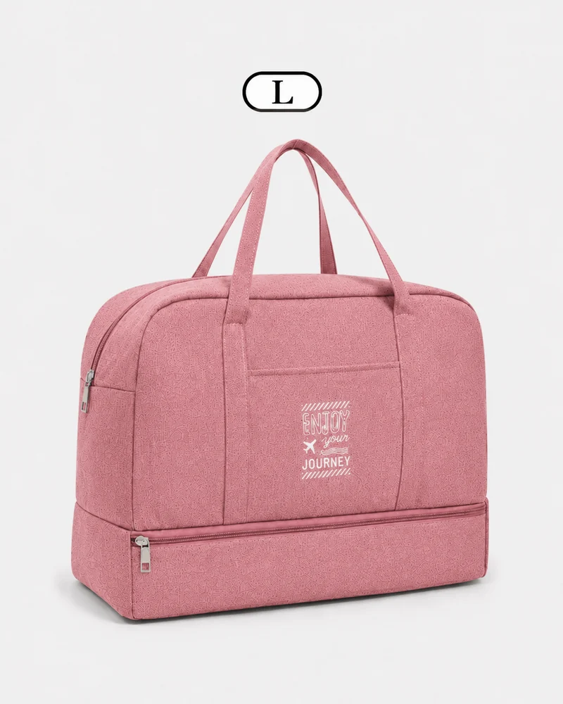 Sac de voyage femme gris en Oxford à compartiment humide et sec