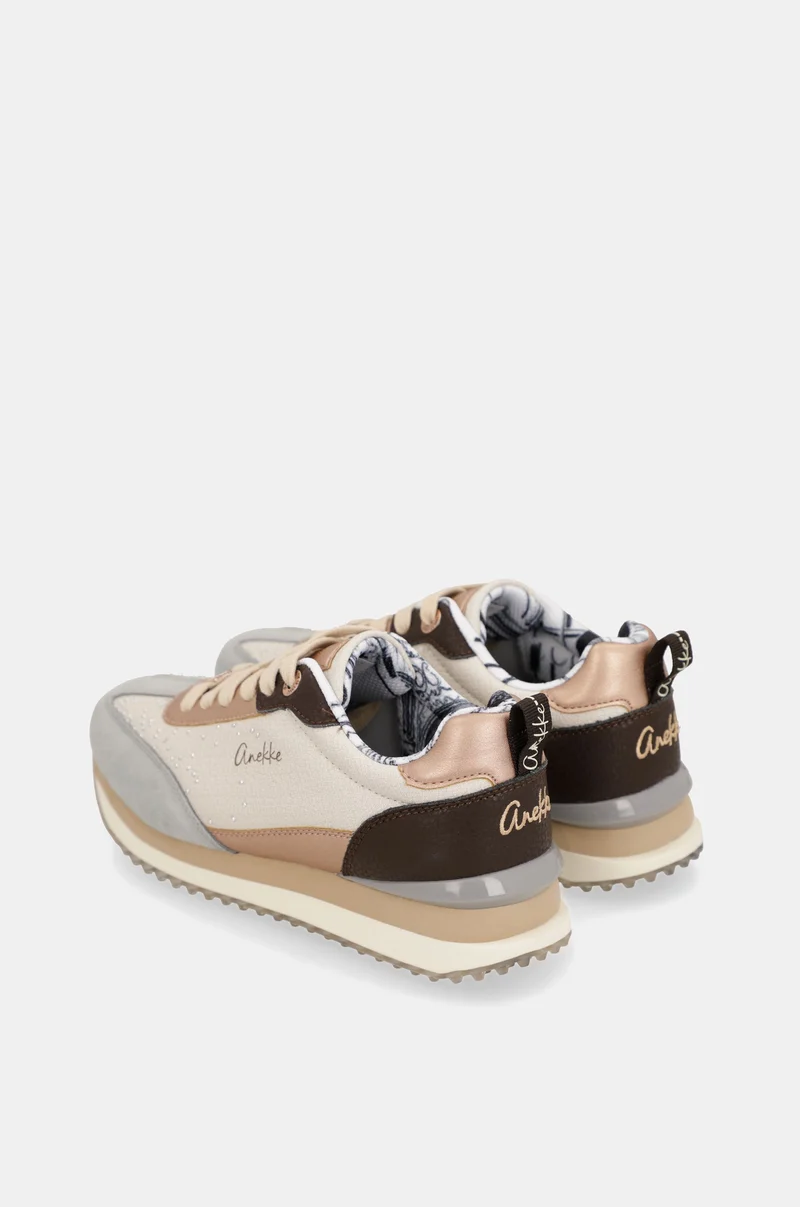 Baskets bleues et beiges Anekke