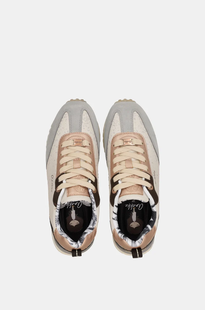 Baskets bleues et beiges Anekke