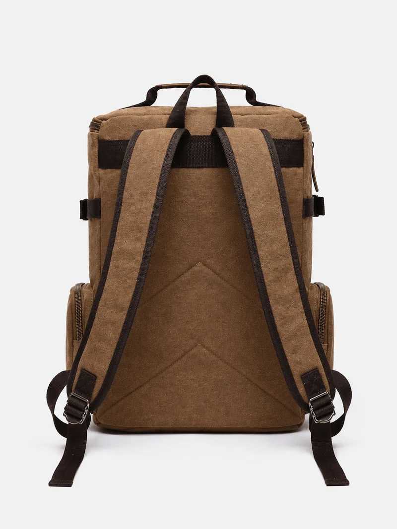 Sac À Dos Pour Homme En Toile Marron