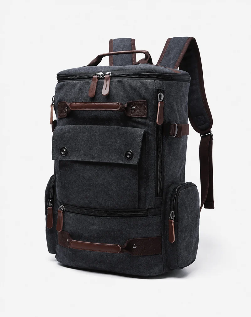 Sac À Dos Pour Homme En Toile Marron