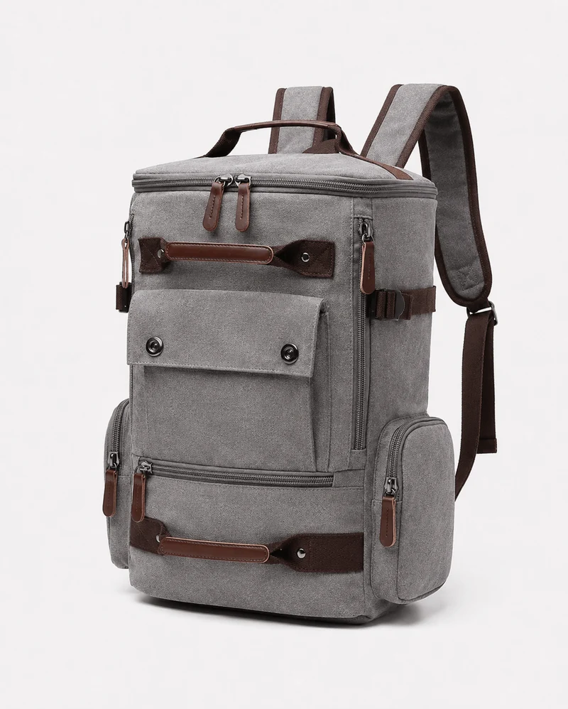 Sac À Dos Pour Homme En Toile Marron
