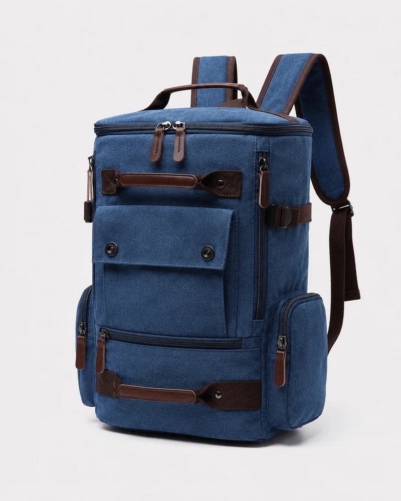 Sac À Dos Pour Homme En Toile Marron