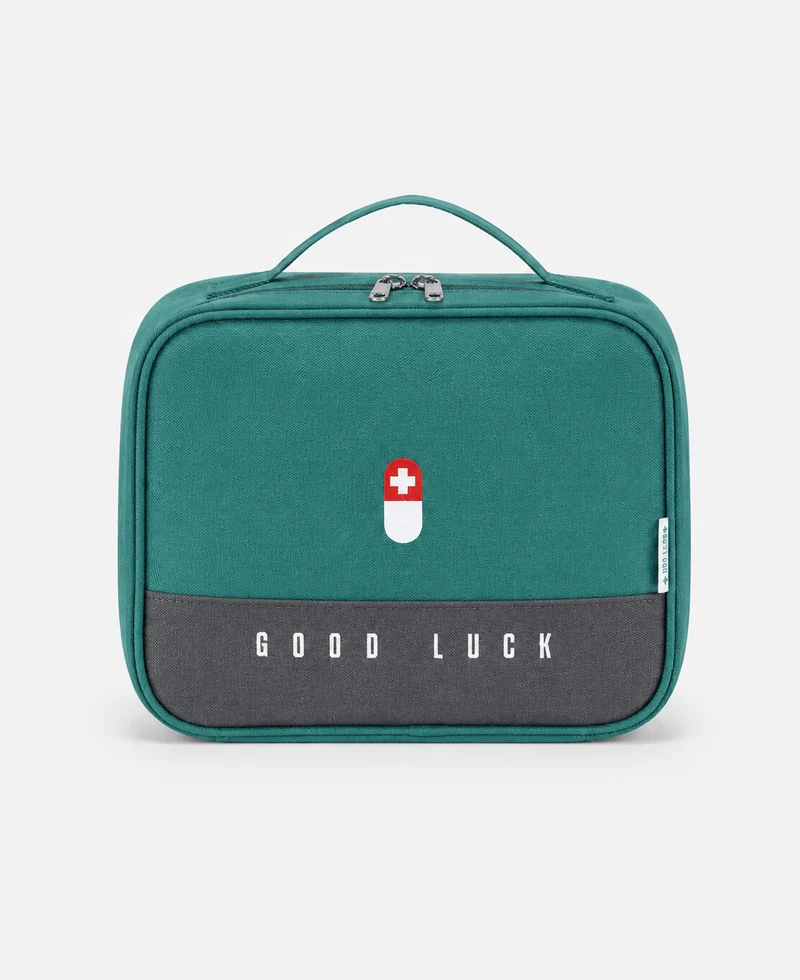 Trousse de premiers secours en polyester Oxford avec poignée et poche avant