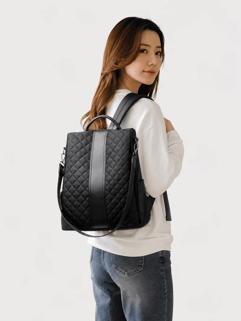 Sac À Dos Femme Voyage Antivol Tissu Oxford