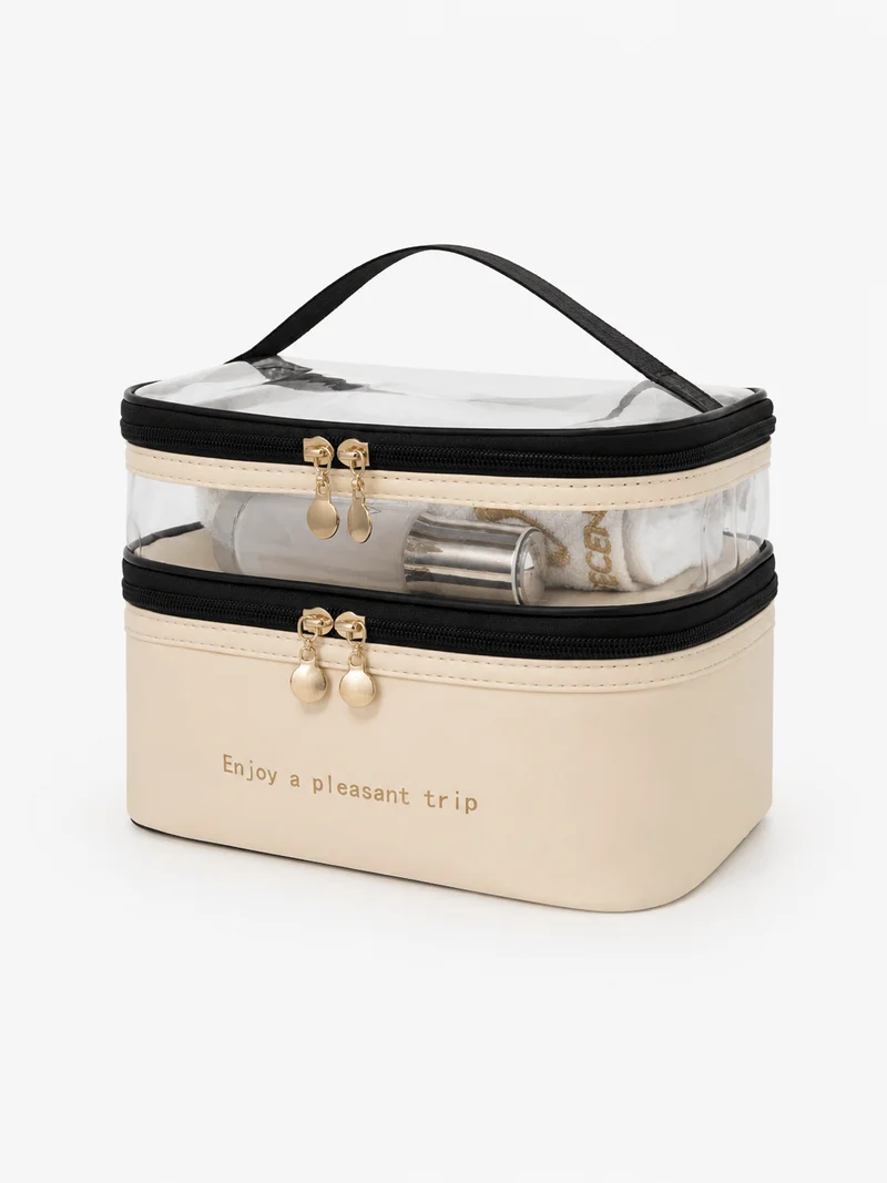 Trousse De Toilette Double Compartiment Transparent
