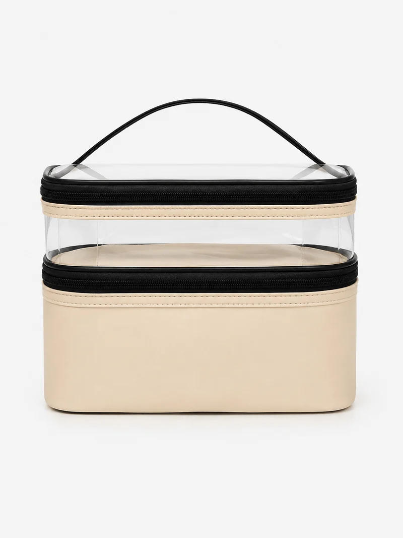 Trousse De Toilette Double Compartiment Transparent