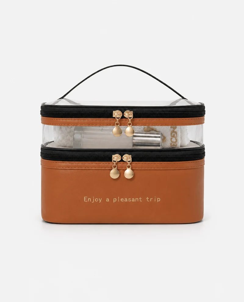 Trousse De Toilette Double Compartiment Transparent