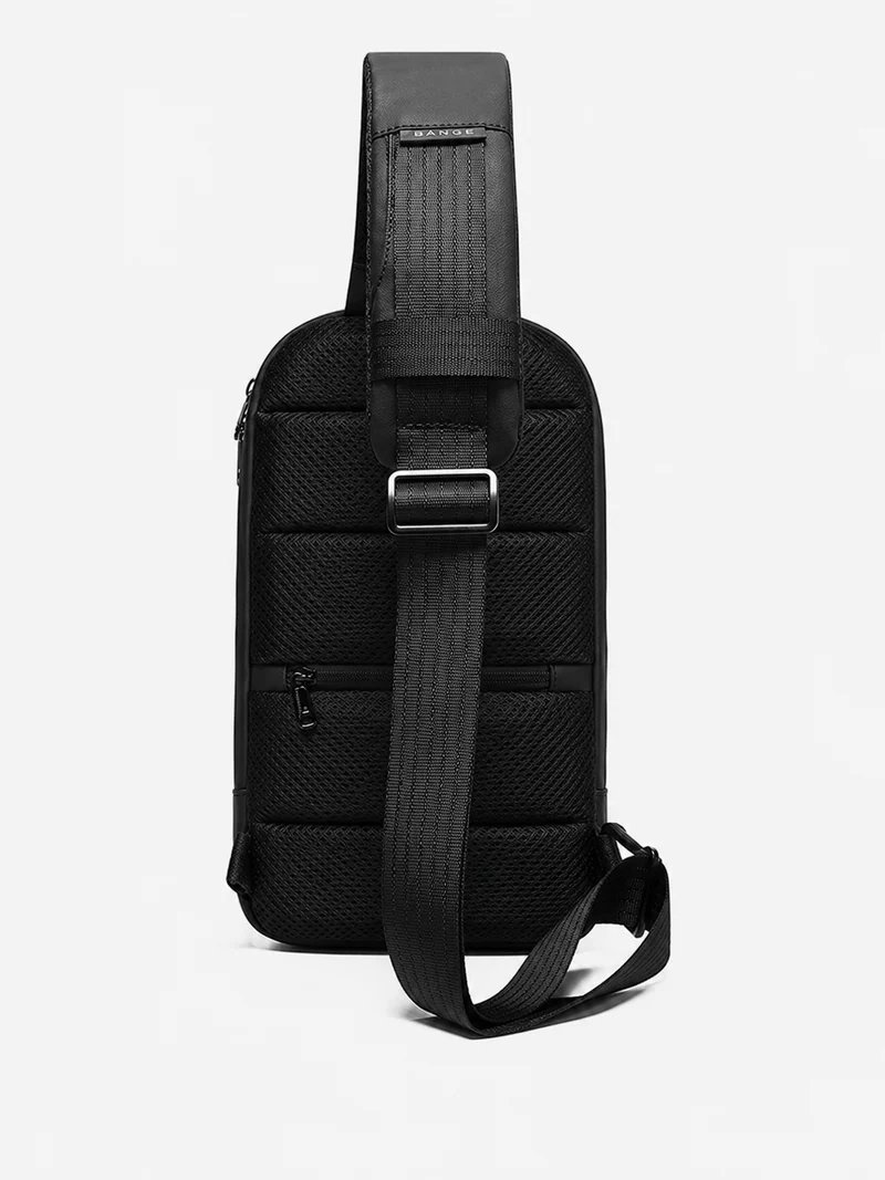 Sac bandoulière sling noir en tissu Oxford résistant à l'eau