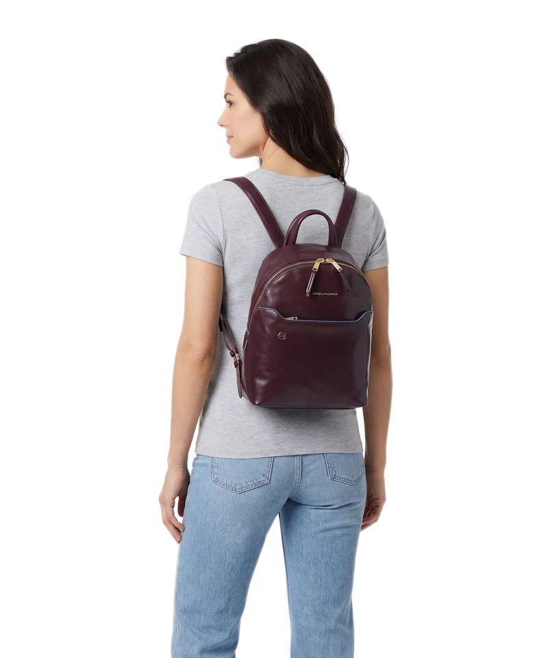 Piquadro Blue Square Sac à dos bordeaux