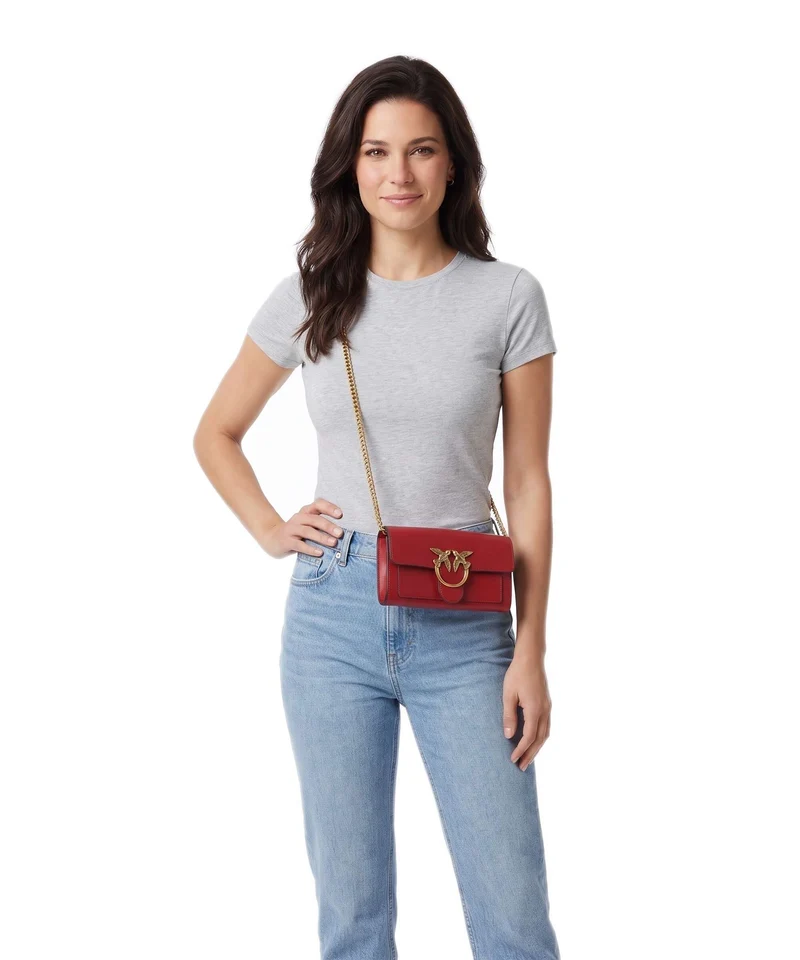 Pinko Love One Portefeuille rosso rio/antique gold