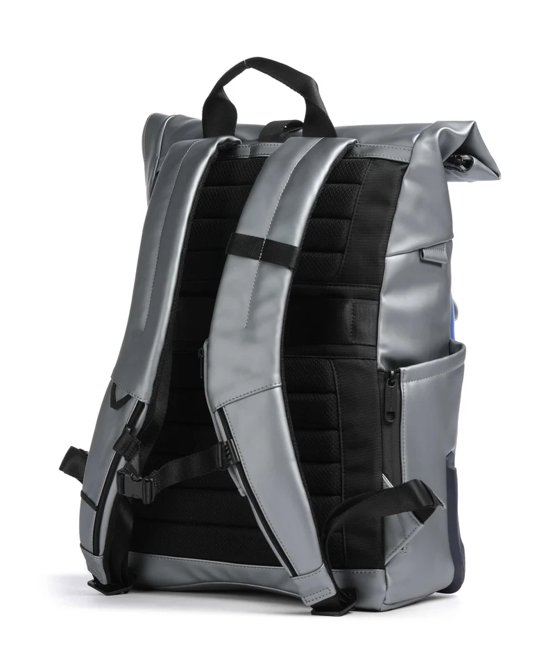 Piquadro Ducati C2OWD Sac à dos roll-top silver/blue