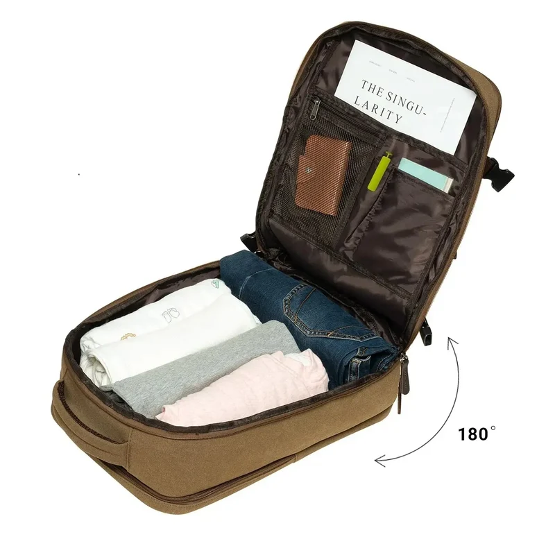 Sac à Dos Cabine Vintage | Toile Résistante Multi-Compartiments