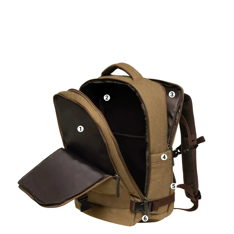 Sac à Dos Cabine Vintage | Toile Résistante Multi-Compartiments