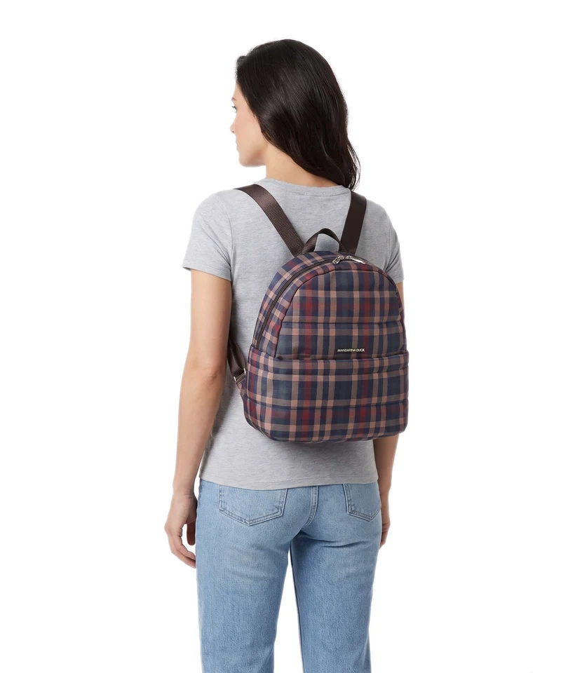 Mandarina Duck Tartan Sac à dos tartan brown